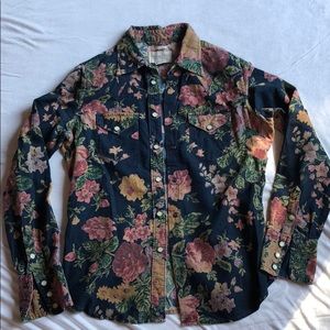 Denim & supply Ralph Lauren floral corduroy shirt